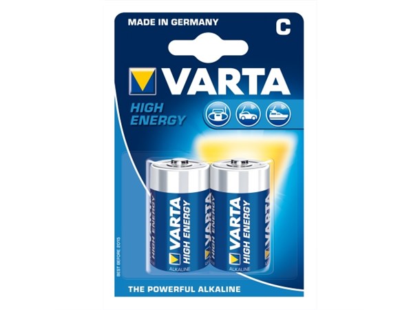 Varta High Energy Batteri C LR14 2-pack 